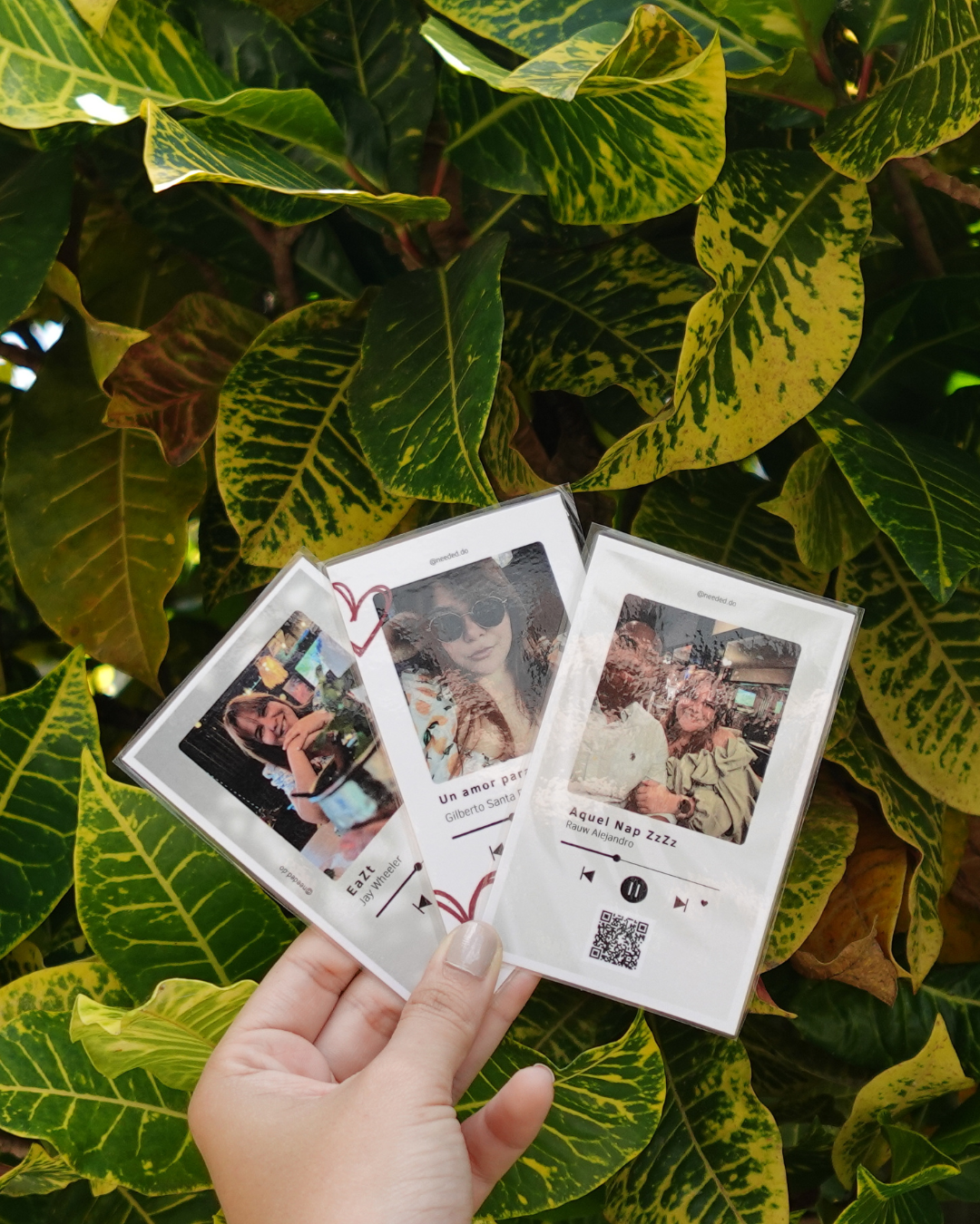 Tarjeta de canción plastificada